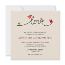 En amour Mariage texte simple et élégant