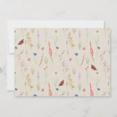 Invitation En Amour Mémoire Funéraire Fleur sauvage & Papillo (Dos)