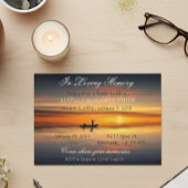 Invitation En amour Memory Memorial Service Sunset Lake