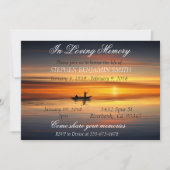 Invitation En amour Memory Memorial Service Sunset Lake (Devant)