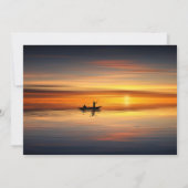 Invitation En amour Memory Memorial Service Sunset Lake (Dos)