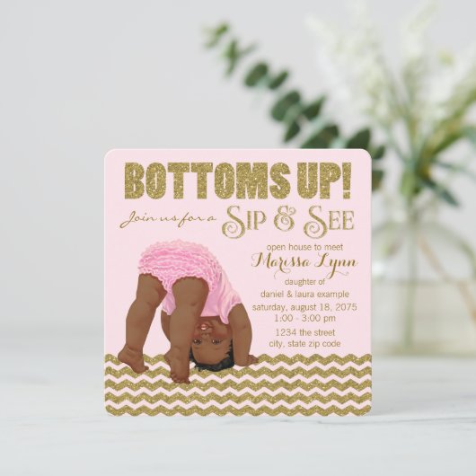 Invitation En bas, les filles Sip et voir (Debout devant)