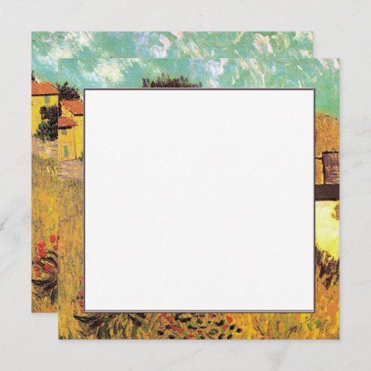 invitation en blanc pour les parties à l'automne (Devant / Derrière)