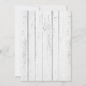 Invitation en bois blanche de baby shower d'Antler (Dos)