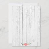 Invitation en bois blanche de baby shower d'Antler (Dos)