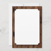 Invitation en bois d'anniversaire de surprise de (Dos)