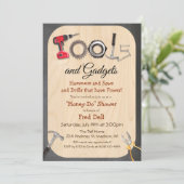 Invitation en bois de craie de fête de couples Hon (Debout devant)