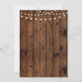 Invitation en bois de craie de lumières rustiques (Dos)