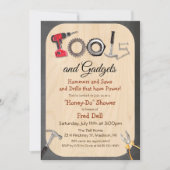 Invitation en bois de craie pour fête prénuptiale  (Devant)