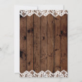 Invitation en bois de dentelle d'arc de partie (Dos)