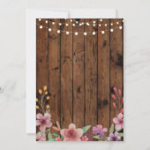 Invitation en bois de retraite d'aquarelle florale (Dos)