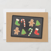 Invitation en bois pour fête d'échange de biscuits (Dos)