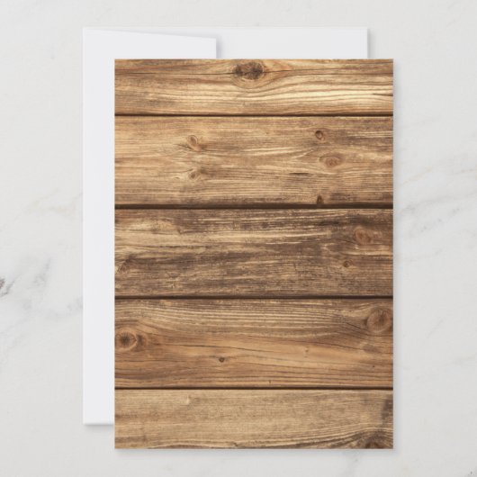 Invitation en Bois Rustique (Dos)