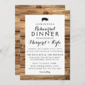 Invitation en Bois Rustique (Devant / Derrière)