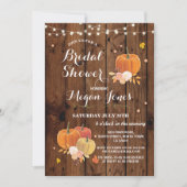 Invitation en bois rustique de partie de (Devant)