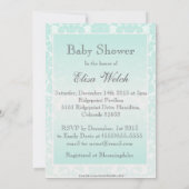 Invitation en bon état chic simple de baby shower (Dos)