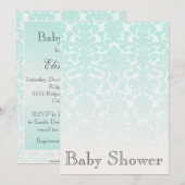 Invitation en bon état chic simple de baby shower (Devant / Derrière)