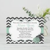 Invitation en bon état gris-foncé de Chevron (Debout devant)