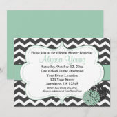 Invitation en bon état gris-foncé de Chevron (Devant / Derrière)