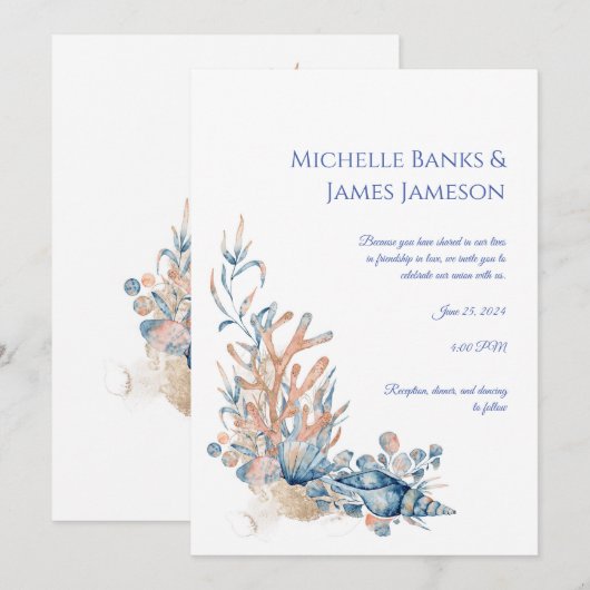 Invitation En bord de mer (Devant / Derrière)