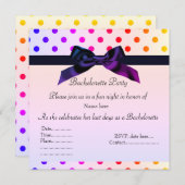 INVITATION EN BOUTEILLE À POIDS ROSE BACHELORETTE (Devant / Derrière)