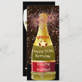 Invitation en BOUTEILLE DE VIN 50e anniversaire SP (Devant / Derrière)