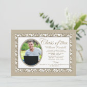 Invitation en bronze de photo de réflexion (Debout devant)