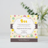 invitation en caoutchouc de baby shower de canard (Debout devant)