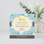 invitation en caoutchouc de baby shower de canard (Debout devant)