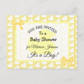 Invitation en caoutchouc jaune de Duckie (Devant)