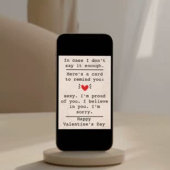 Invitation "En Coque, je ne dis pas assez" Saint Valentin