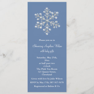 Invitation en cristal de baby shower de flocon de