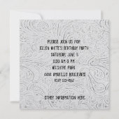 Invitation en cuir et noire de dentelle usinée par (Dos)