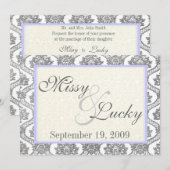 Invitation en damas gris (Devant / Derrière)