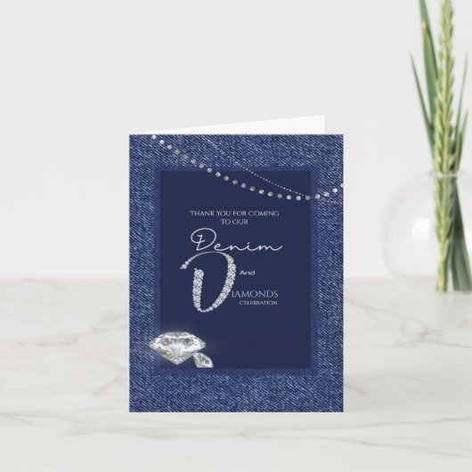 Invitation en denim et diamants (Devant)