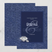 Invitation en denim et diamants (Devant / Derrière)