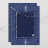 Invitation en denim et diamants (Devant / Derrière)