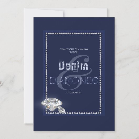 Invitation en denim et diamants (Devant)