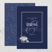 Invitation en denim et diamants (Devant / Derrière)