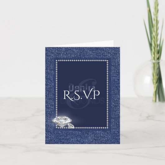 Invitation en denim et diamants (Devant)
