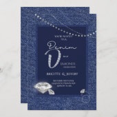 Invitation en denim et diamants (Devant / Derrière)