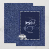 Invitation en denim et diamants (Devant / Derrière)