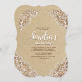 Invitation en dentelle charmante (Devant / Derrière)