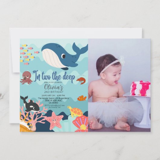 Invitation En deux, 2e anniversaire profond sous l'eau (Devant)