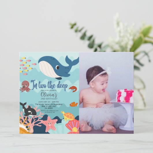 Invitation En deux, 2e anniversaire profond sous l'eau (Debout devant)