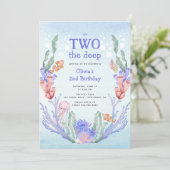 Invitation En deux Le Deep Coral Reef 2e anniversaire (Debout devant)