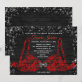 Invitation en diamant de douche de lingerie de sou (Devant / Derrière)