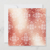 Invitation En espagnol, Confirmation, Rose Gold Floral (Dos)