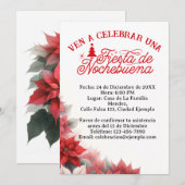 Invitation en Espagnol Fête de la veille de Noël (Devant / Derrière)