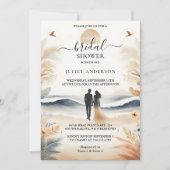 Invitation En été Ocean Beach Blue Water Fête des mariées (Devant)